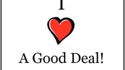 Text reads I love a good deal